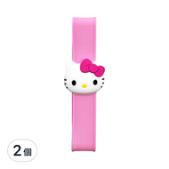 Skater Hello Kitty 矽膠便當束帶  立體頭 粉色  2個