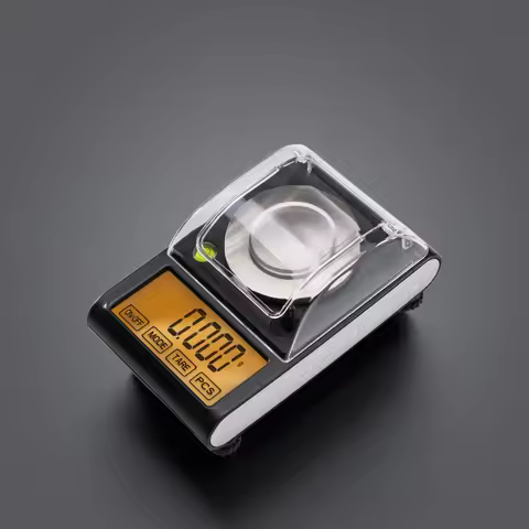 50g 0.001g LCD Touch Digital Milligram Scale Jewelry Gold Lab Scales with 6 Units, Tare Weights, Cal