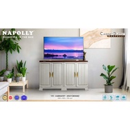 CABSULFET 454 -  Bufet Tv Plastik Napolly 4 Pintu / Meja Tv Plastik