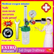 Oxygen Tank Regulator Set With Pressure Gauge Medical Buoy Pressure Reducing Valve Flow Meter