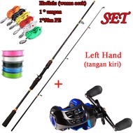Set Bc Baitcasting Reel Gulungan Pancing Speed Ratio 6.3:1 Kelos Pancing Carbon Fiberul Ultralight J