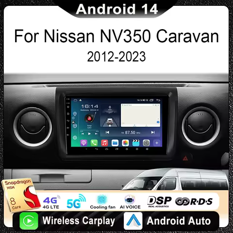 For Nissan NV350 Caravan 2012 - 2023 Car Radio Multimedia Video Player Navigation Stereo GPS Android