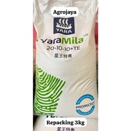 3KG Repack/ Baja Bunga Daun Fertilizer NPK 20-10-10 YaraMila Brand