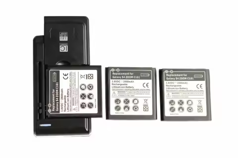 Ciszean 3x 2800mAh B740AC/K/E/U Replacement Battery + Charger For Samsung Galaxy S4 Zoom C101 C1010 