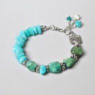 熱帶雨林 | S925純銀手工訂製|鳳凰石*天河石原礦設計款手鍊