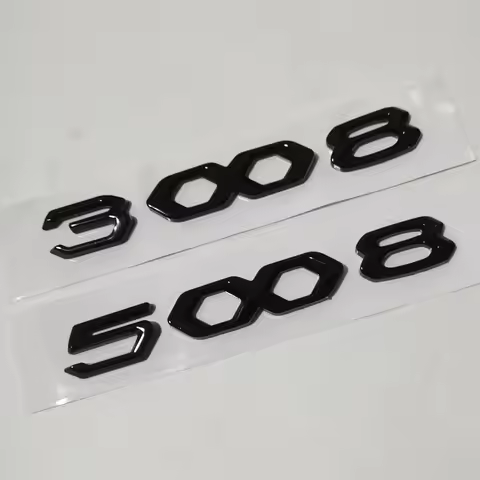 Black 3008 Badge Sticker 5008 Trunk Sticker Rear Emblem For Peugeot 5008 3008 Car Styling Peugeot St