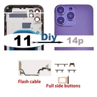 housing for 11 Like 14 Pro Rear Battery Midframe Replacement, 11 diy 14p housing