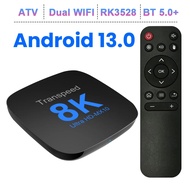 Transpeed ATV Android 13 TV BOX RK3528 With Voice Assistant TV Apps Dual Wifi Quad Core Cortex A53 Support 8K 4K Video BT5.0 TV Receivers