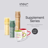 (Serum Set) INGU Vitamin C AOX Glowing Serum + Brightening Crystal Serum + Green Tea Retinol Serum