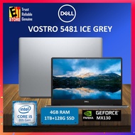 DELL VOSTRO 5481 (5481-82412G-W10-SSD ICE GRAY I5-8265U/4GB/1TB+240GB/14"/MX130 2GB/W10/1YR)