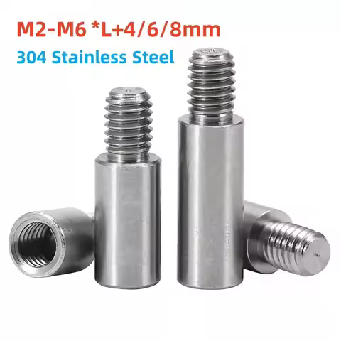 M2 M2.5 M3 M4 M5 M6 304 Stainless Steel Threaded Pillar Male to Female Round Screw PCB Standoff Spac