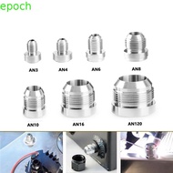 EPOCH Silver Male Aluminium Weld, External Thread AN4-AN20 Straight Male Weld Fitting Adapter, Silve