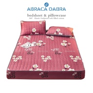 Abraca Dabra Factory price Soft Antibacterial Quilted Mattress Protector Topper Single / Super Single / Queen / King Size Thicked Fitted Bedsheet hari raya