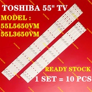 TOSHIBA 55L3650VM 55L5650VM TV LED BACKLIGHT BARU READY STOCK 55L3650 55L5650