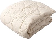 Futon Factory Washable Wool Bed Pad, Made in Japan, Beige, 70.9 x 78.7 inches (180 x 200 cm)