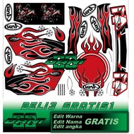 water decal helm arai motif fire haga
