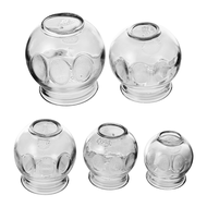 5 Pcs Glass Fire Cupping Cups Suction Cupping Set Vacuum Suction Cupping Cups Thick Glass Cupping Se