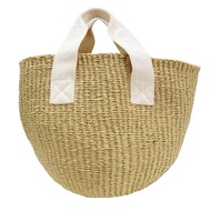 米色 草編 Woody Basket 手提包【Chloe 克羅伊】 C10293