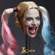 1／6 1：6 Harley Quinn 小丑女 頭雕 配2套 頭髮 植髮 膠髮 可拆版 合適 hottoys phicen body figure 自組