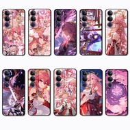 for Vivo Y15S Y15A Y16 Y17 Y17S Y19S Y20i Y20S Y20 VS11 Yae Miko Slim Black Border TPU Soft Case | B