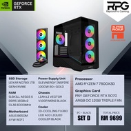 (READY STOCK) RTX 5070 RYZEN 7 7800X3D GAMING PC CUSTOM BUILD - WHITE/BLACK
