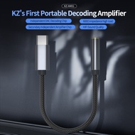 KZ AM01ประเภท-C ถึง3.5มม. สายอะแดปเตอร์เสียง32bit/384KHz Hi-Fi DAC + สายสัญญาณเสียงหูฟังชิปคู่ไอซีขย