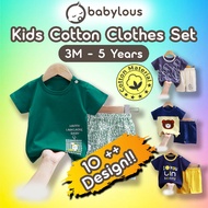 Baju Budak Bayi Baju Tidur Cotton Baby Clothes Kids Pyjamas Baju Kanak Kids Clothes Short Sleeve New