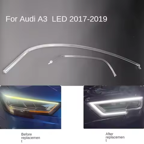 For AUDI A3 2017-2019 LED DRL Light Guide Plate Light Guide Tube Headlight Daytime Running Light Gui