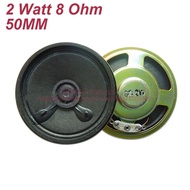 2pcs 8 Ohm 2w Loudspeaker 50mm Speaker Cone Paper Cap Internal Magnetic 18mm Magnet Height 13mm