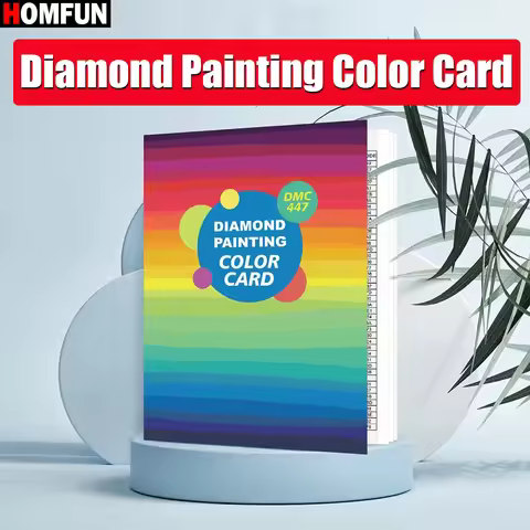 HOMFUN Diamond Painting Full Range 447 DMC Color Card Embroidery Cross Stitch Color Identification C