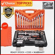 Original 61pcs 82pcs Cr-V Combination Socket Wrench Ratchet Spanner Tools Set Box Car Motor Spark Pl