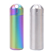 CNEDC Outdoor Waterproof Capsule Portable CNC Metal Seal Bottle Mini Stainless Steel EDC Pill Box Ca