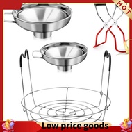 [gzhxdiizi1]4 Pieces Canning Kit, 1PC Canning Rack+ 1PC Canning Jar Lifter Tong+ 2PC Canning Funnels