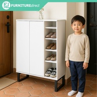 Furniture Mart OTOS XL Size 125cm heigh 2 Door Shoe Cabinet-White