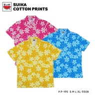 Watermelon Shirt (SUIKA)-Short-Sleeved Collar T-Shirt Printed With Floral Patterns (P.P-195)