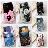 Motorola Moto G73 5G Case Silicone Cute Cat Fashion Butterfly Flowers Love Painted Shockproof Bumper