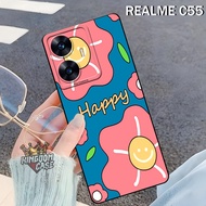 HP Latest REALME C55 Case 2025 Bungaa Motif | Cool Case - Protective Softcase REALME C55hp - Procame