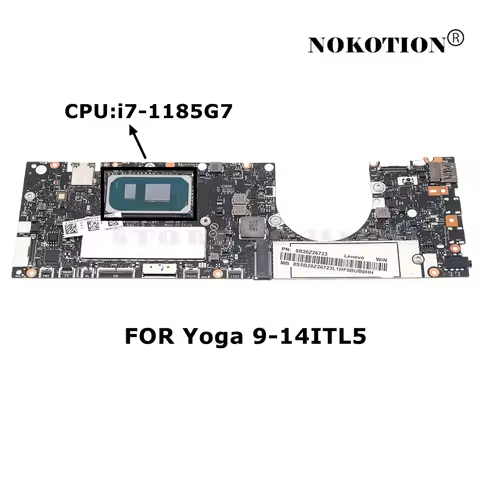 5B20Z26723 GYGB0 NM-C841 For Lenovo ideapad Yoga 9-14ITL5 Laptop motherboard SRK1F i7-1185G7+16G RAM
