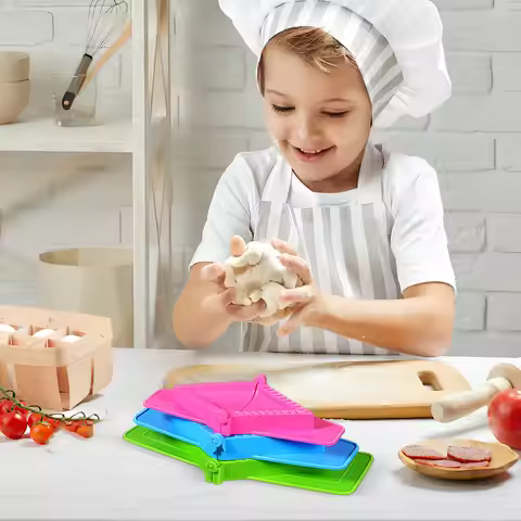 3Pcs Manual Dumpling Mold Plastic Empanada Press Dumpling Maker Tool Kitchen Pierogies Wontons Gyoza