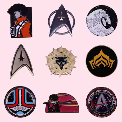 Perfect Quality Space Science Fiction Movie Brooch Enamel Pins Mr Spock Vulcan Starfleet Enlisted Co