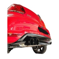 3.5” / 4” Inch Akrapovic Car Muffler Exhaust Pipe Titanium Black Stainless Steel Twin Tip Tailpipe E