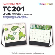 [TC201] Table Calendar 2026 | Desktop Calendar 2026 | Go Green Living Ready Made Table Calendar | Ka
