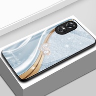 Case For OPPO A17 A17K A18 A38 Small Horse Phone Shockproof Glass Shell