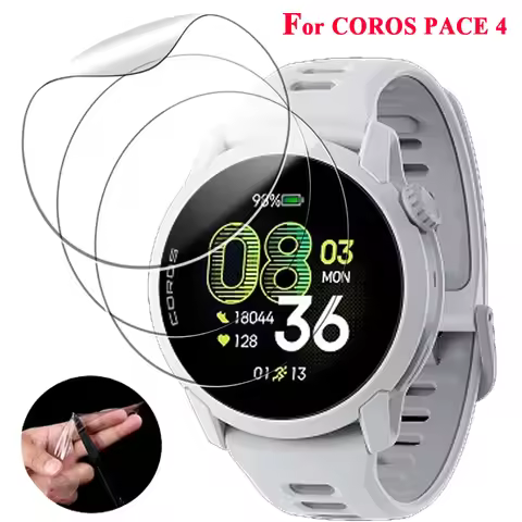 5 Pack Screen Protector For Coros Pace 4 SmartWatch Soft TPU Repairable Hydrogel Film Anti-Scratch F