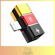 Earldom audio splitter for iOS magic cube design support charging, listen music adapter