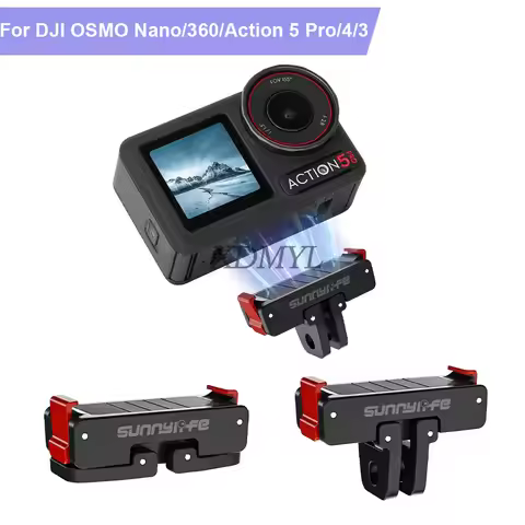 Magnetic Adapter Mount For DJI OSMO Nano Action 5 Pro 4 3/Osmo 360 Foldable Quick Release Mount Base