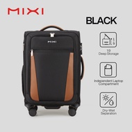 Mixi กระเป๋าเดินทางขนาด20นิ้วแบบขยายได้กระเป๋าเดินทางด้านนุ่มที่ได้รับการรับรองจากสายการบินกับล้อกระ