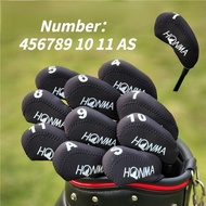 New★★ HONMA BERES 10pcs set Golf Iron Head Cover Golf Iron Cover 4-11 SwAw Iron Head Cover Universal