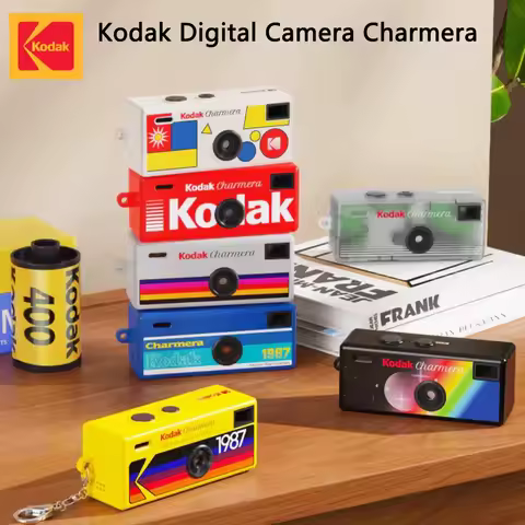 Kodak Charmera Keychain 1987 CCD Digital Camera 35MM/F2.4 with Flash 5 Colors Random Color Camera Mi
