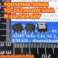 5pcs FQP50N06 50N06 TO-220 FQD50N06 50N06 TO-252 N-CH mosfet 50A/60V kde0180